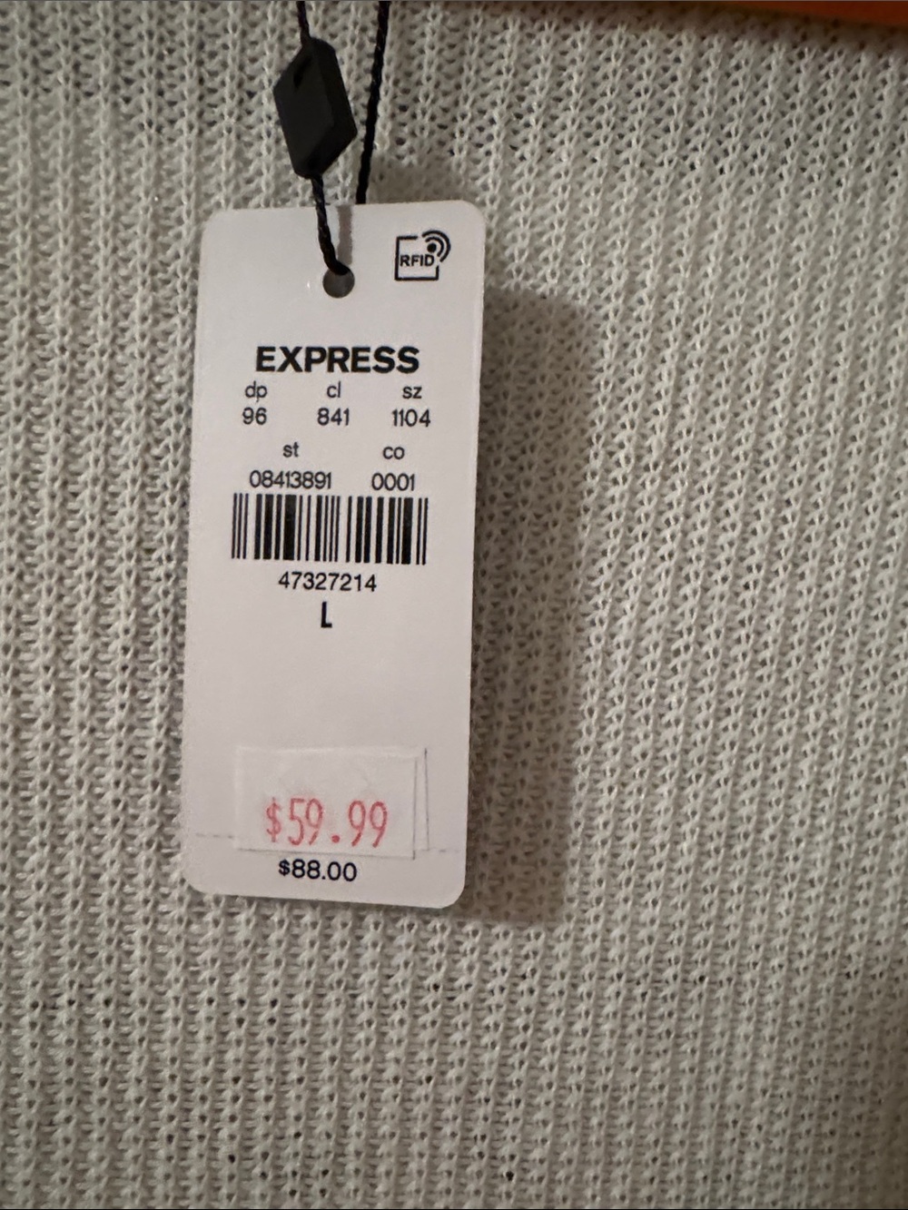 NWT express Long Open Front Knit Cardigan Vest in Ivory - Picture 2 of 2